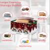 Large Storage Baskets Bins Christmas Gnomes Collapsible Storage Box Laundry Organizer for Closet Shelf Nursery Kids Bedroom Xmas Tree Snowflake Balls Cardinals Red Plaid view 2