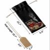 10 Pcs Premium Wine Bottle Gift Bags with Drawstring Wine Whiskey Glasses and Cigars Pattern Reusable Wine Gift Bag for Christmas, Wedding, Birthday,Holiday Party, Housewarming, Home Storage view 3