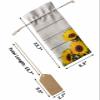 10 Pcs Premium Wine Bottle Gift Bags with Drawstring Farmhouse Sunflower on Rustic Wooden Planks Reusable Wine Gift Bag for Christmas, Wedding, Birthday,Holiday Party, Housewarming, Home Storage view 3