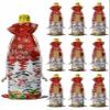 10 Pcs Premium Wine Bottle Gift Bags with Drawstring Xmas Cute Snowman with Christmas Tree and Gifts Reusable Wine Gift Bag for Christmas, Wedding, Birthday,Holiday Party, Housewarming, Home Storage view 1