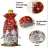 10 Pcs Premium Wine Bottle Gift Bags with Drawstring Xmas Cute Snowman with Christmas Tree and Gifts Reusable Wine Gift Bag for Christmas, Wedding, Birthday,Holiday Party, Housewarming, Home Storage view 4
