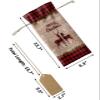 10 Pcs Premium Wine Bottle Gift Bags with Drawstring Xmas Buffalo Check Reindeer Snowflake Merry Christmas Reusable Wine Gift Bag for Christmas, Wedding,Holiday Party, Housewarming, Home Storage view 3