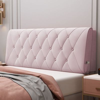 Headboard Bed Backrest Cushion Soft Fleece Lumbar Support Pillow Day Bed Bolster Anti-Collision Pillows Removable Cover for Dorm Bunk Bed Bench,C,No headboard King 79"