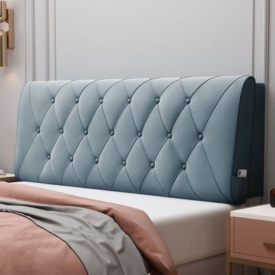 Bed Rest Headboard Cushion Upholstered Large Backrest Reading Pillow Day Bed Bolster Fleece Wall Pillow Removable Headboards Cover for Dorm Bed Bench,D,No headboard King 79"
