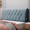 Bed Rest Headboard Cushion Upholstered Large Backrest Reading Pillow Day Bed Bolster Fleece Wall Pillow Removable Headboards Cover for Dorm Bed Bench,D,No headboard King 79" view 1