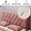 Bed Rest Headboard Cushion Upholstered Large Backrest Reading Pillow Day Bed Bolster Fleece Wall Pillow Removable Headboards Cover for Dorm Bed Bench,D,No headboard King 79" view 3