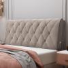 Bed Rest Headboard Cushion Upholstered Large Backrest Reading Pillow Day Bed Bolster Fleece Wall Pillow Removable Headboards Cover for Dorm Bed Bench,C,No headboard Full 47.2" view 1