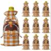 10 Pcs Premium Wine Bottle Gift Bags with Drawstring Cartoon Turkey Orange White Buffalo Check Print Reusable Wine Gift Bag for Christmas, Wedding, Birthday,Holiday Party, Housewarming, Home Storage view 1