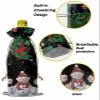 10 Pcs Premium Wine Bottle Gift Bags with Drawstring Merry Christmas Snowman Winter Holiday Xmas Tree Robin Reusable Wine Gift Bag for Christmas, Wedding,Holiday Party, Housewarming, Home Storage view 4