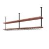 APUM Hanging Wine Glass Rack-Wine Rack Ceiling Shelf Floating Shelves Wall Mounted Storage Shelf Hanging Wall Shelves with Brackets Rustic Shelf view 1