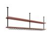 APUM Hanging Wine Glass Rack-Wine Rack Ceiling Shelf Floating Shelves Wall Mounted Storage Shelf Hanging Wall Shelves with Brackets Rustic Shelf view 3