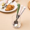 Bulk Spoons Set 304 Stainless Steel Spoon Children's Long Handle Western Food Spoon Cute Spoon Spoons for Eating (Color : 2) view 3