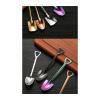 Bulk Spoons Set Long Handle Cake Spoon Household Dessert Spoon Stainless Steel Stirring Spoon Shovel Spoon Spoons for Eating (Color : A) view 4