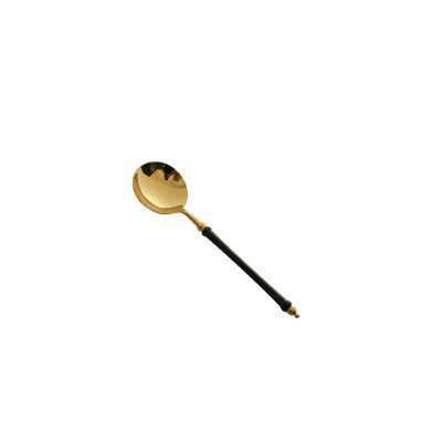Bulk Spoons Set Long Handle Round Soup Spoon Stainless Steel Rice Spoon Dessert Spoon Household Mirror Frosted Spoon Spoons for Eating (Color : Mirror, Size : D)