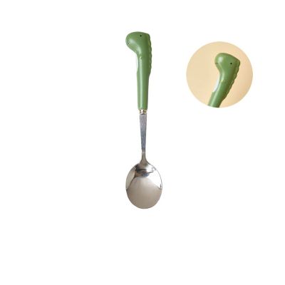 Bulk Spoons Set 304 Stainless Steel Spoon Children's Long Handle Western Food Spoon Cute Spoon Spoons for Eating (Color : 4)