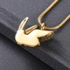 SHEIL Angel Wing Rabbit Urn Pendant for Ashes - Loss of Pet Stainless Steel Cremation Jewelry Memorial Locket Pendant view 3