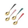 Bulk Spoons Set 304 Stainless Steel Spoon Round Head Small Spoon Chinese Chopsticks Four-piece Set Gift Box Spoons for Eating (Color : Silver) view 3