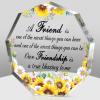 Spiareal Friends Gifts for Women Friendship Graduation Plaque Best Flower Sister Birthday Bestie Thank You Gift for Teacher Mom Female Acrylic Friendship(Nonagon) view 1