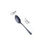 Bulk Spoons Set Pointed Rice Spoon Main Meal Spoon Stainless Steel Dessert Spoon Small Spoon Soup Spoon Mirror Silver Spoons for Eating (Color : Black) view 2
