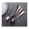Bulk Spoons Set Pointed Rice Spoon Main Meal Spoon Stainless Steel Dessert Spoon Small Spoon Soup Spoon Mirror Silver Spoons for Eating (Color : Black) view 4