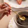 Bulk Spoons Set Dessert Coffee Scoop 304 Stainless Steel Golden Home Ice Cream Cute Delicate Ceramic Stirring Spoon Spoons for Eating (Color : F) view 4