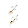 Bulk Spoons Set Stainless Steel Long Handle Spoon Main Meal Household Spoon Golden Spoon Spoon Spoons for Eating (Color : C) view 2