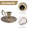 5pcs Style Vintage Essential Plates Holders European Halloween, Metal Holder Chamberstick Simple Holder, : Housewarming Candelabrum Christmas Light Farmhouse, Dining view 4