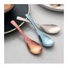 Bulk Spoons Set Home Titanium Spoon Children's Dinner Spoon Creative Tableware Soup Spoon Large Small Spoon Spoons for Eating (Color : Silver, Size : Large) view 3