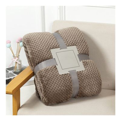 Bannr Blanket Queen Size Fluffy Plaid Winter Bed Blankets Warm Soft Coral Fleece Throw Blanket Sofa Cover Bedspread Travel Pillows (Color : Coffee, Size : 180x200cm)