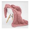 Bannr Blanket Queen Size Soft Warm Large Handmade Knitted Coarse Woolen Blanket Pretty Gift for Winter Bed Sofa Travel Pillows (Color : Peach, Size : 120x150cm(1.6kg)) view 1