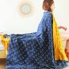 Blanket Queen Size Chunky Knit Blanket Throw Sofa Cover Toweling Coverlet Travel Large Throw Blanket Travel Pillows (Color : Yellow, Size : 200X230cm) view 4