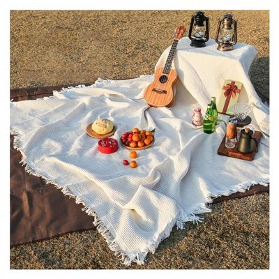Bannr Blanket Queen Size Knitting Picnic Blanket Outdoor Picnic Mat Soft Sofa Blankets Towel Nap Travel Pillows (Color : 5, Size : XL 130x180cm)