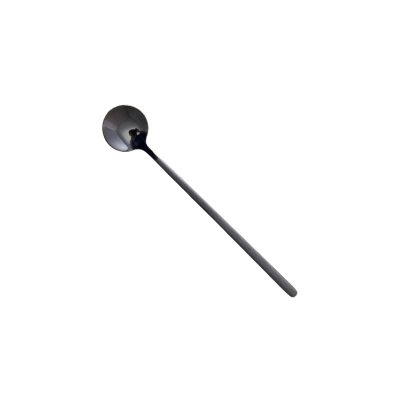 Bulk Spoons Set Stainless Steel Coffee Spoon Stirring Spoon Dessert Spoon Soup Spoon Large Small Spoon Spoons for Eating (Color : Black, Size : Large)