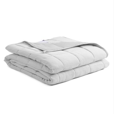 BB BLINBLIN Cooling Weighted Blanket Heavy Blanket,Premium Soft and Comfortable Material and Glass Beads (Light Grey, 80''x87'' 25lbs), Two Persons(110~190lb) Sharing Use on Queen/King Bed