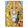 Red Yellow Self-Adhesive Privacy Glass Window Film Fractal Abstract Style Lion Privacy Window Film Removable Static Cling Window Film Stickers Doodle Leader Image 35.4Wx78.7L-inch x2 Pcs view 4