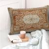 CALHogar Fall Pillow Cover, Terracotta Throw Pillow Cover, Aztec Pillow Covers, 12x20 Inches, Vintage Boho Modern, Burlap, Paisley, Home, Outdoors view 1