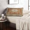 CALHogar Fall Pillow Cover, Terracotta Throw Pillow Cover, Aztec Pillow Covers, 12x20 Inches, Vintage Boho Modern, Burlap, Paisley, Home, Outdoors view 3