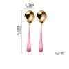 Bulk Spoons Set Stainless Steel Small Spoon Long Handle Household Cake Small Spoon Exquisite Western Food Spoon Color Spoon Spoons for Eating (Color : Pink) view 2