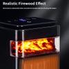 Uthfy Electric Space Heater,1000W/1500W Quiet PTC Ceramic Portable Heater,Fireplace Desk Heater with Thermostat,24H Timer,Oscillation,Overheat Tip-over Protection, Black, 5.9*4.9*10.5 " (HPC-1510YL) view 2