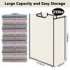 Bonuci 3 Pcs Laundry Sorter Replacement Bags Hamper Cart Removable Replacement Laundry Storage Organizer Bag Hamper Liner, No Hooks 14.76 x 8.66 x 21.65 Inch (Beige) view 3