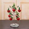 Crystal Glass Red Cherry Tree Glass Ornament Figurine Hanging Fruits Birthday Wedding Gift Living Dining Table Home Decor view 1
