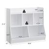 Kovhzcu Toy Storage Organizer with Bookshelf, 5-Cubby Children's Toy Shelf, Toy Storage Cabinet for Children's Room, Playroom, Hallway, Kindergarten, School view 2