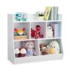 Kovhzcu Toy Storage Organizer with Bookshelf, 5-Cubby Children's Toy Shelf, Toy Storage Cabinet for Children's Room, Playroom, Hallway, Kindergarten, School view 3