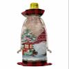 10 Pcs Premium Wine Bottle Gift Bags with Drawstring Christmas Cute Gnome Xmas Tree Winter Snowflakes Rustic Wood Reusable Wine Gift Bag for Christmas, Wedding,Holiday Party, Housewarming view 2