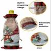 10 Pcs Premium Wine Bottle Gift Bags with Drawstring Christmas Cute Gnome Xmas Tree Winter Snowflakes Rustic Wood Reusable Wine Gift Bag for Christmas, Wedding,Holiday Party, Housewarming view 4