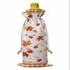 10 Pcs Premium Wine Bottle Gift Bags with Drawstring Falling Maple Leaves Autumn Thanksgiving Day Reusable Wine Gift Bag for Christmas, Wedding, Birthday,Holiday Party, Housewarming, Home Storage view 2