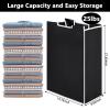 Bonuci 3 Pcs Laundry Sorter Replacement Bags Hamper Cart Removable Replacement Laundry Storage Organizer Bag Hamper Liner, No Hooks 14.76 x 8.66 x 21.65 Inch (Black) view 3