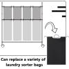 Bonuci 3 Pcs Laundry Sorter Replacement Bags Hamper Cart Removable Replacement Laundry Storage Organizer Bag Hamper Liner, No Hooks 14.76 x 8.66 x 21.65 Inch (Black) view 4