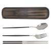 Zerodeko 1set Outdoor Portable Cutlery Travel Utensils Fork Spoon and Chopsticks for Camping Picnics and Go Dining view 1