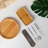 Zerodeko 1set Outdoor Portable Cutlery Travel Utensils Fork Spoon and Chopsticks for Camping Picnics and Go Dining view 3